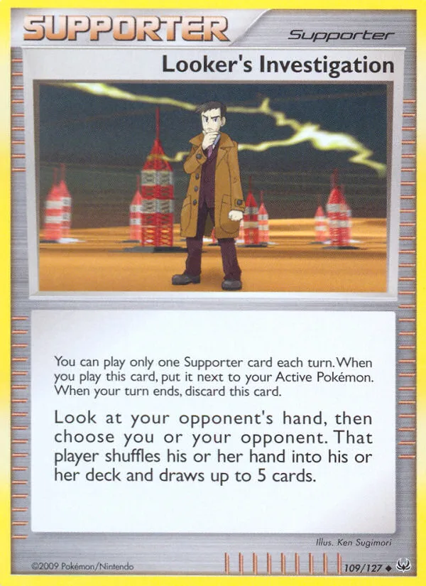 Looker's Investigation #109 Platinum Pokemon card