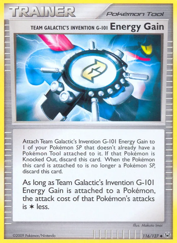 Team Galactic's Invention G-101 Energy Gain #116 Platinum Pokemon card