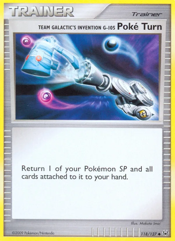Team Galactic's Invention G-105 Poké Turn #118 Platinum Pokemon card