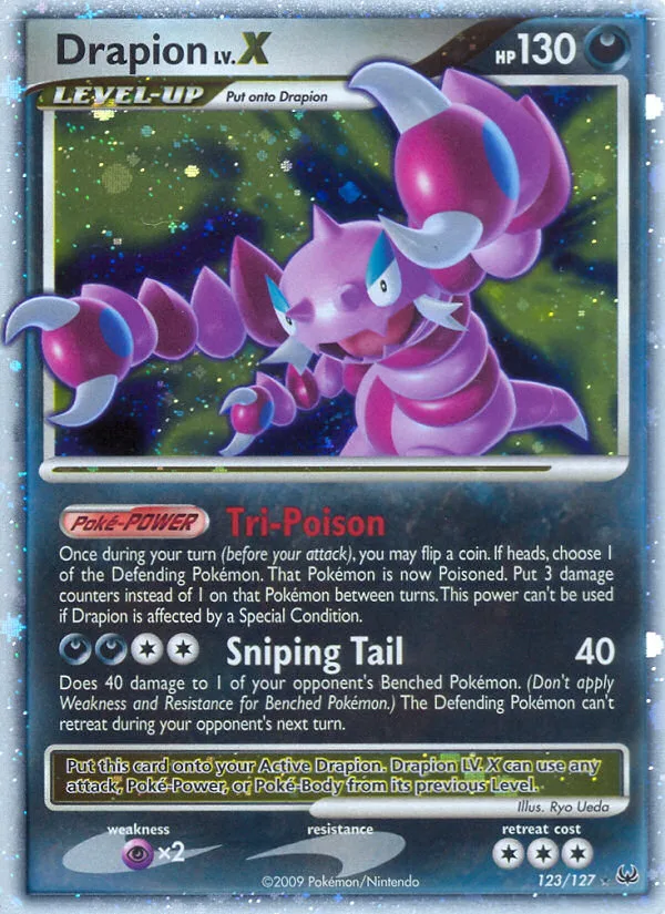 Drapion LV.X #123 Platinum Pokemon card