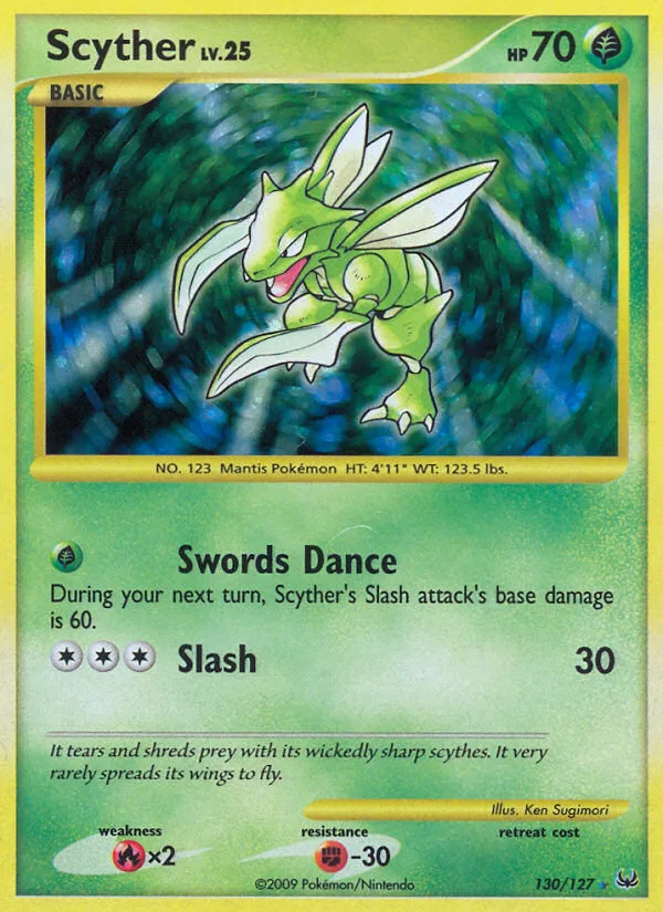 Scyther #130 Platinum Pokemon card