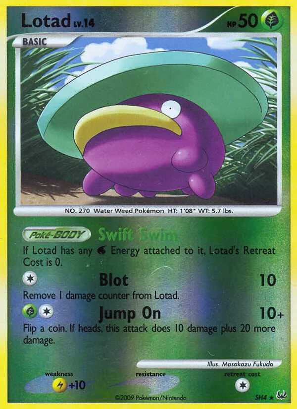 Lotad #SH4 Platinum Pokemon card