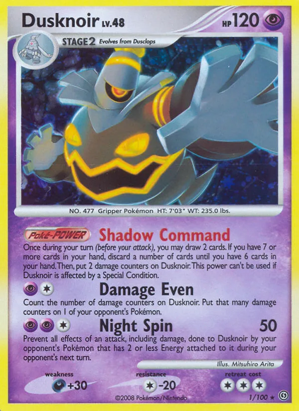 Dusknoir #1 Stormfront Pokemon card