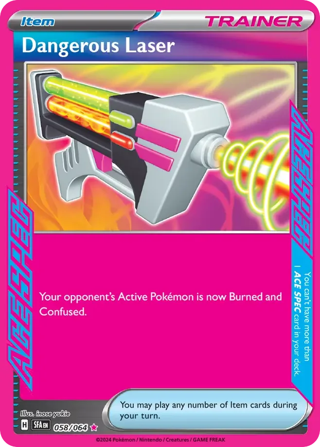 Dangerous Laser #58 Shrouded Fable Pokemon card