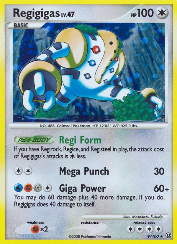 Regigigas #9 Stormfront Pokemon card