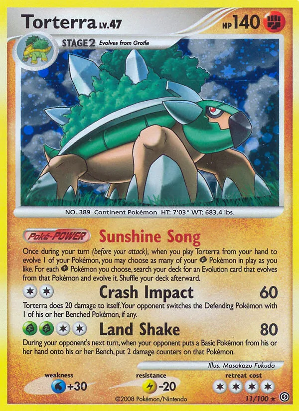 Torterra #11 Stormfront Pokemon card