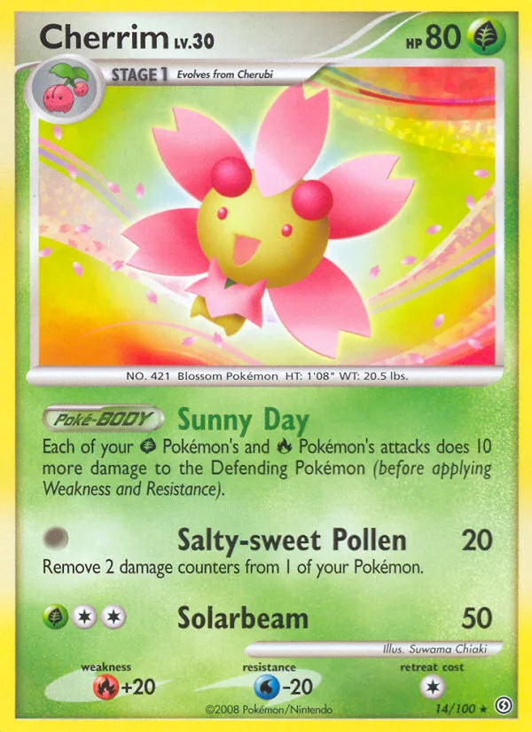 Cherrim #14 Stormfront Pokemon card