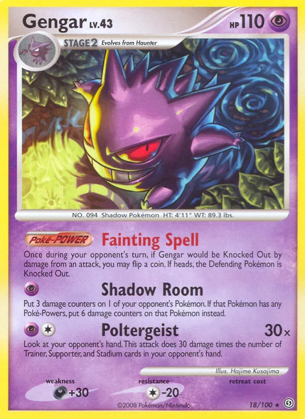Gengar #18 Stormfront Pokemon card