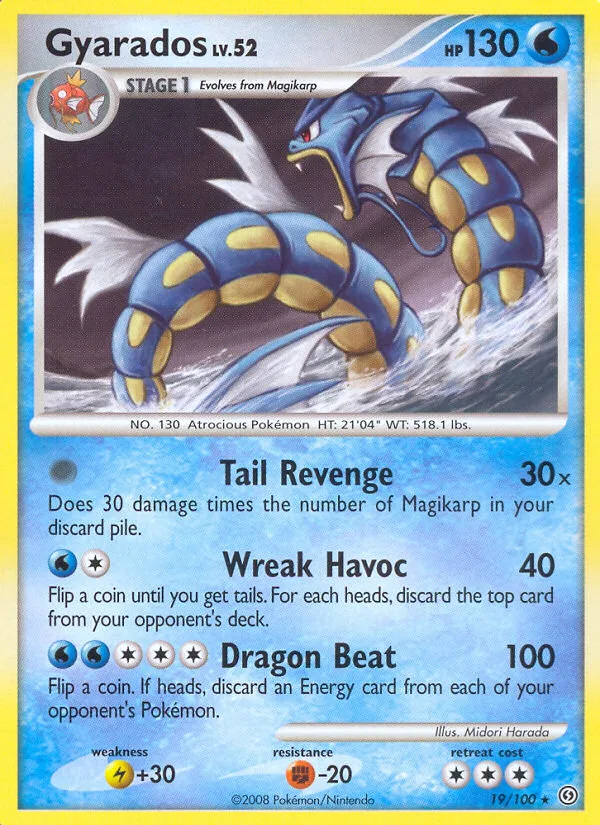 Gyarados #19 Stormfront Pokemon card