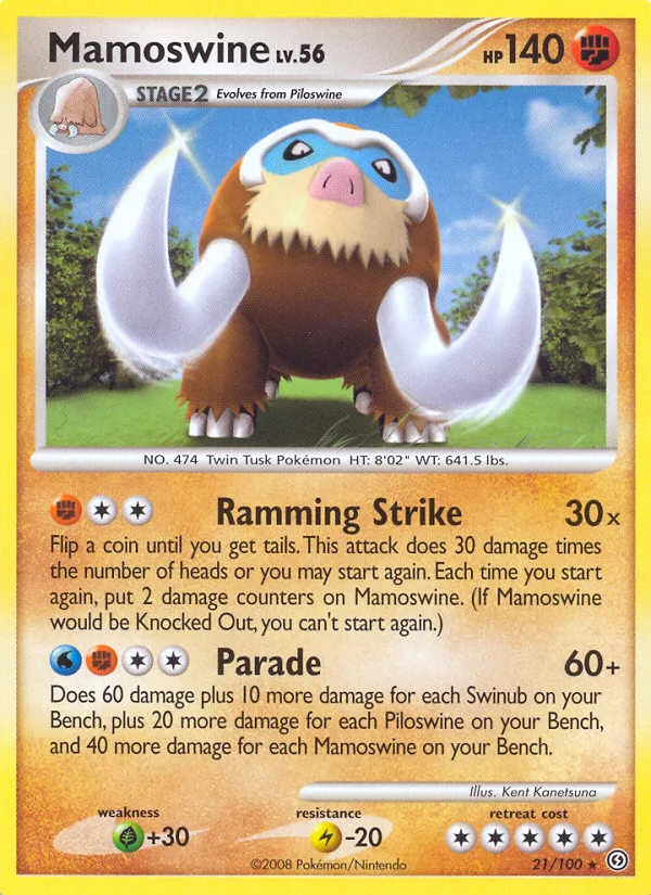 Mamoswine #21 Stormfront Pokemon card