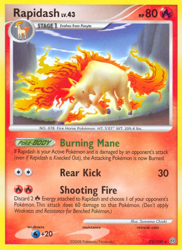 Rapidash #22 Stormfront Pokemon card