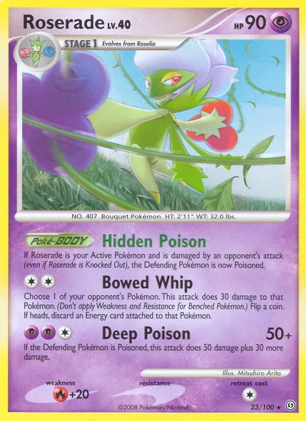 Roserade #23 Stormfront Pokemon card