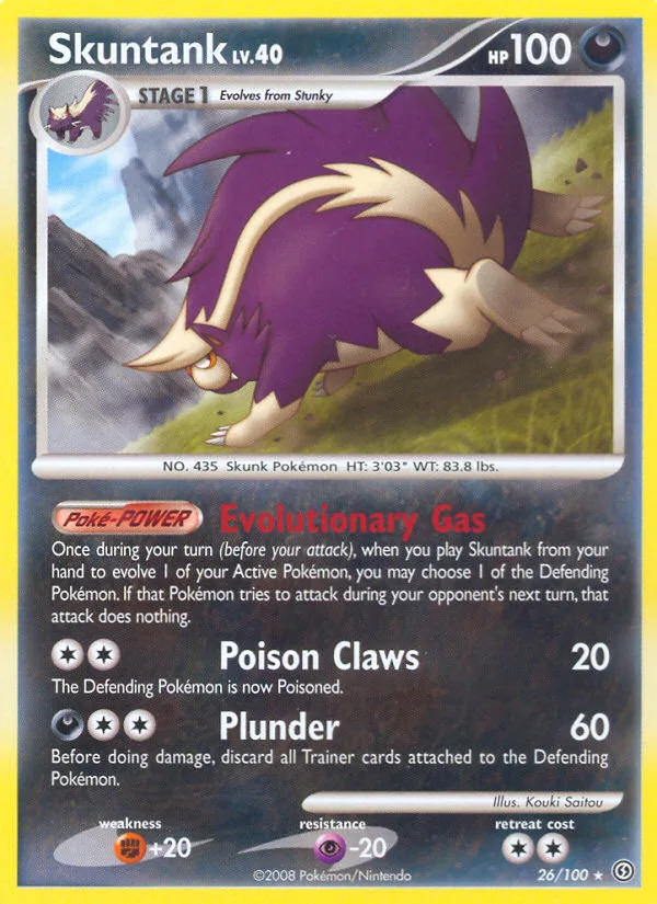 Skuntank #26 Stormfront Pokemon card