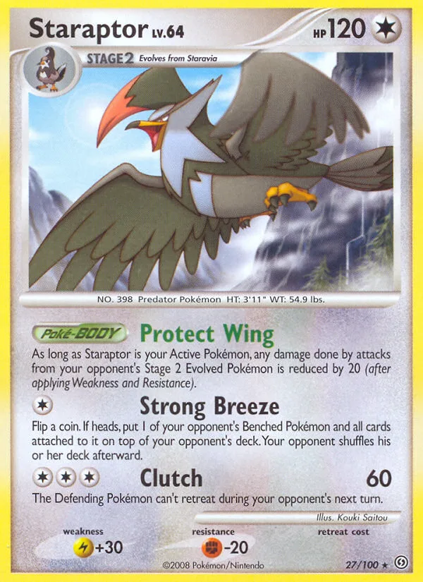 Staraptor #27 Stormfront Pokemon card