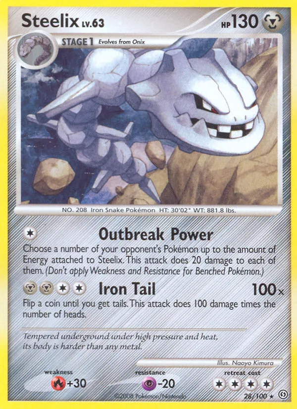 Steelix #28 Stormfront Pokemon card