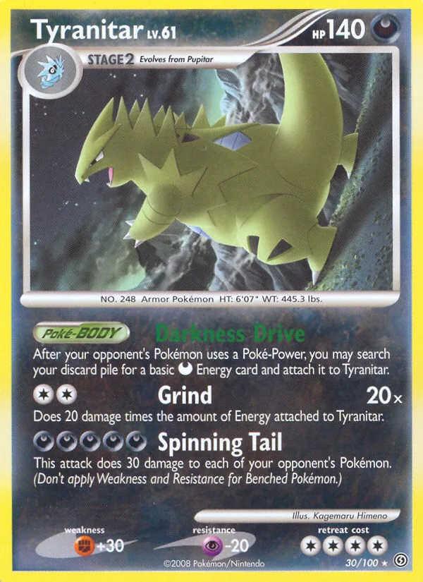 Tyranitar #30 Stormfront Pokemon card