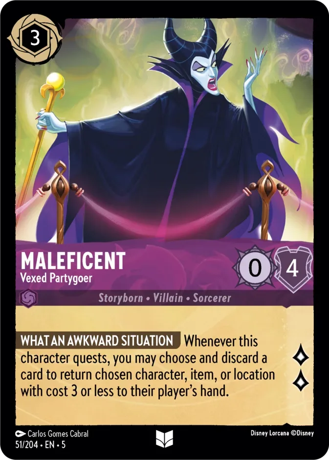 Maleficent #51 Shimmering Skies Disney Lorcana card