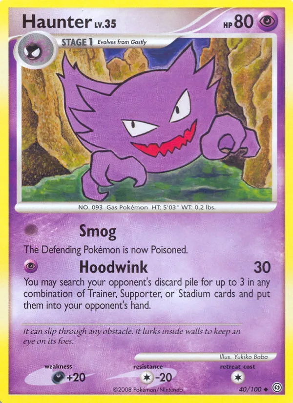 Haunter #40 Stormfront Pokemon card