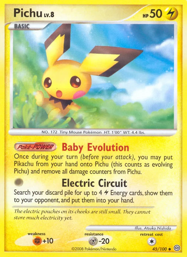 Pichu #45 Stormfront Pokemon card