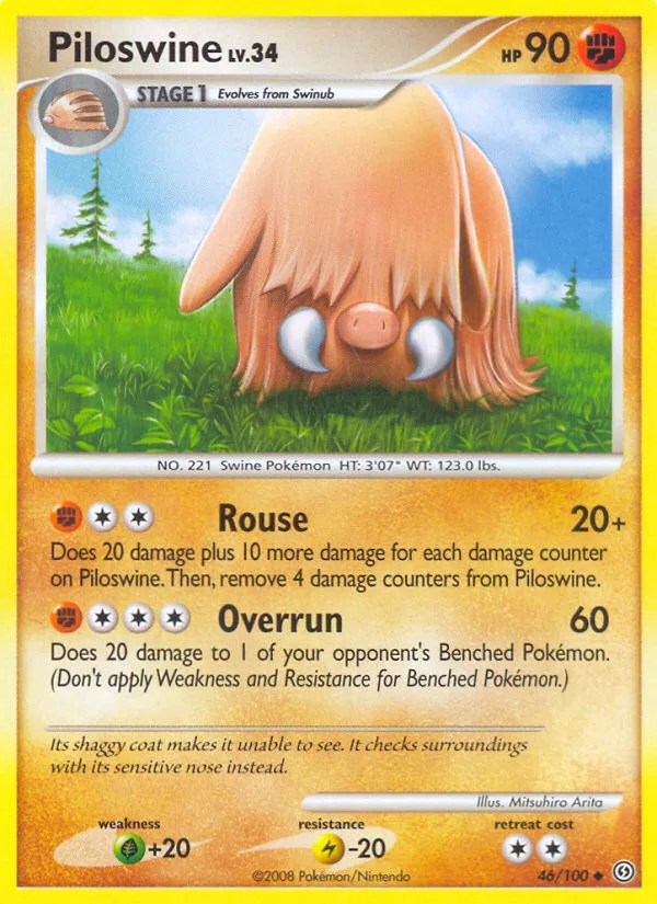 Piloswine #46 Stormfront Pokemon card