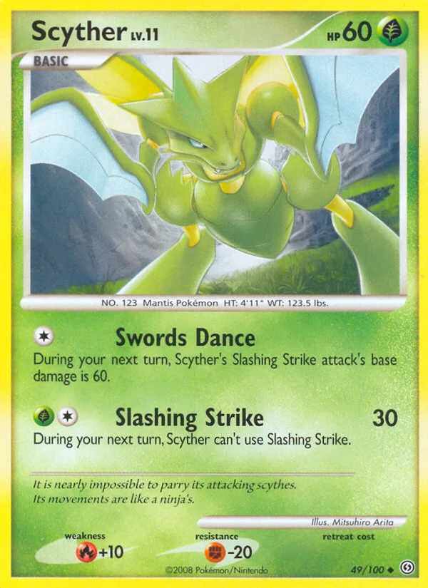 Scyther #49 Stormfront Pokemon card