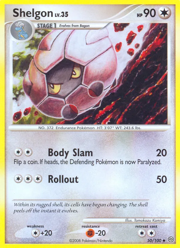 Shelgon #50 Stormfront Pokemon card