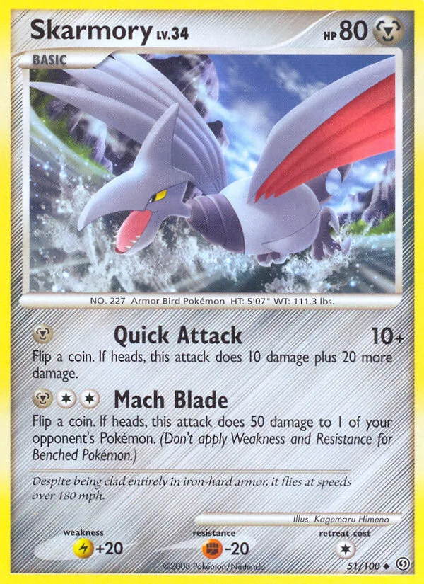 Skarmory #51 Stormfront Pokemon card