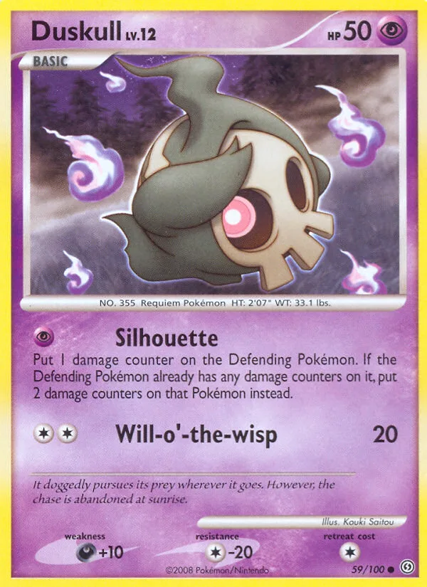 Duskull #59 Stormfront Pokemon card