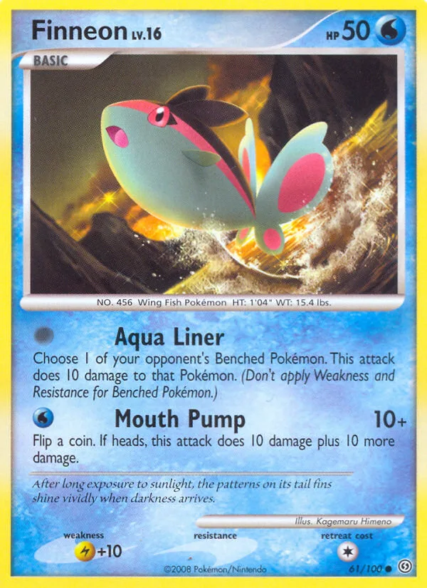 Finneon #61 Stormfront Pokemon card