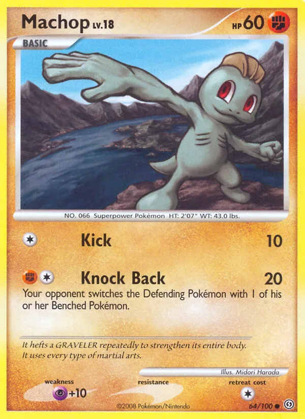 Machop #64 Stormfront Pokemon card
