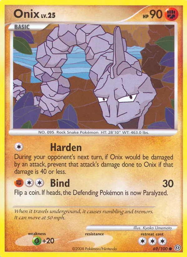 Onix #69 Stormfront Pokemon card