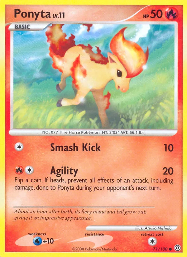 Ponyta #71 Stormfront Pokemon card
