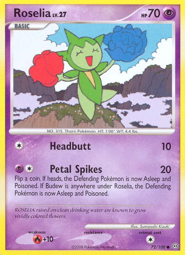 Roselia #72 Stormfront Pokemon card