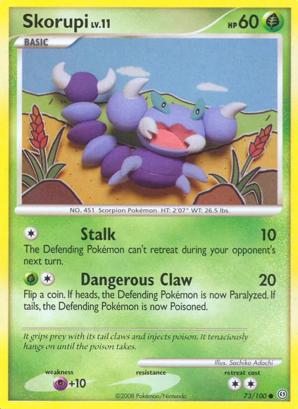 Skorupi #73 Stormfront Pokemon card