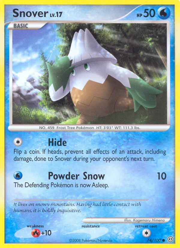Snover #74 Stormfront Pokemon card