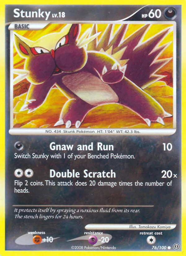 Stunky #76 Stormfront Pokemon card