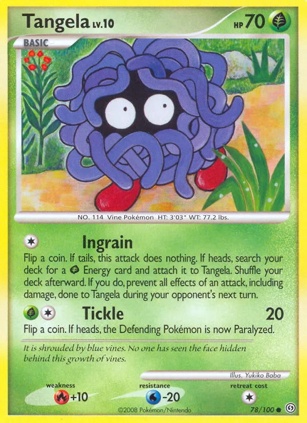 Tangela #78 Stormfront Pokemon card
