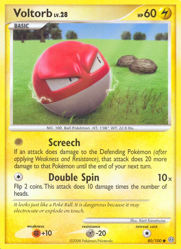 Voltorb #80 Stormfront Pokemon card