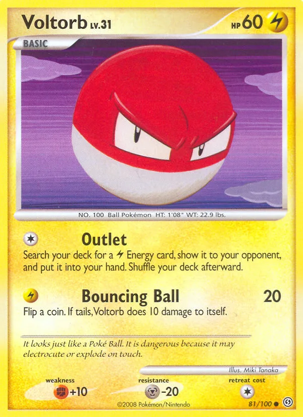 Voltorb #81 Stormfront Pokemon card