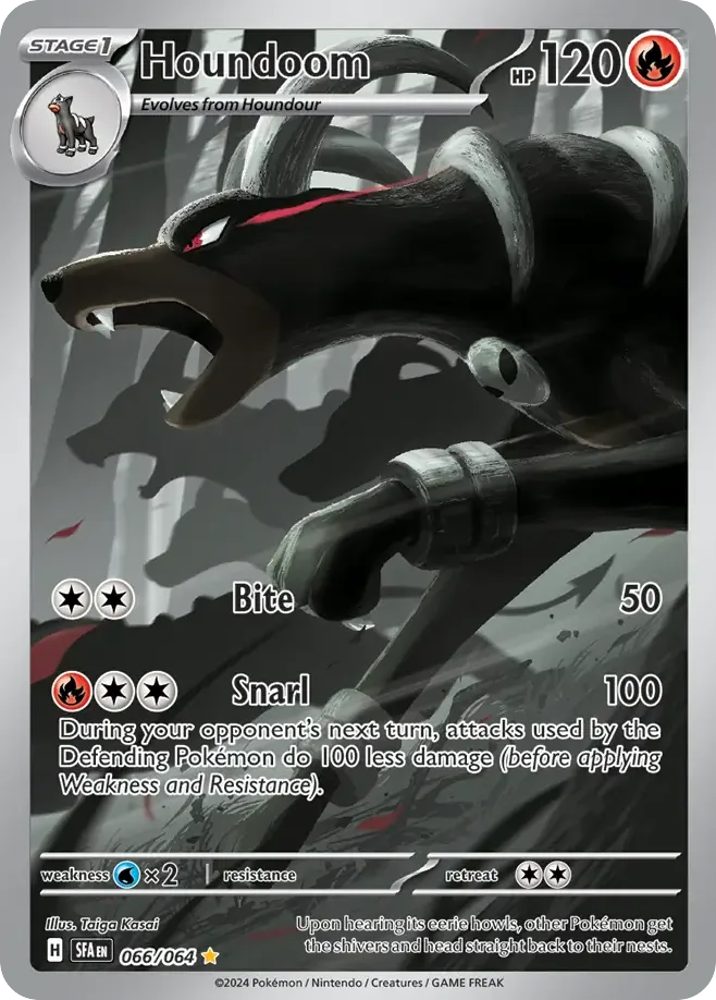 Houndoom #66 Shrouded Fable Pokemon card