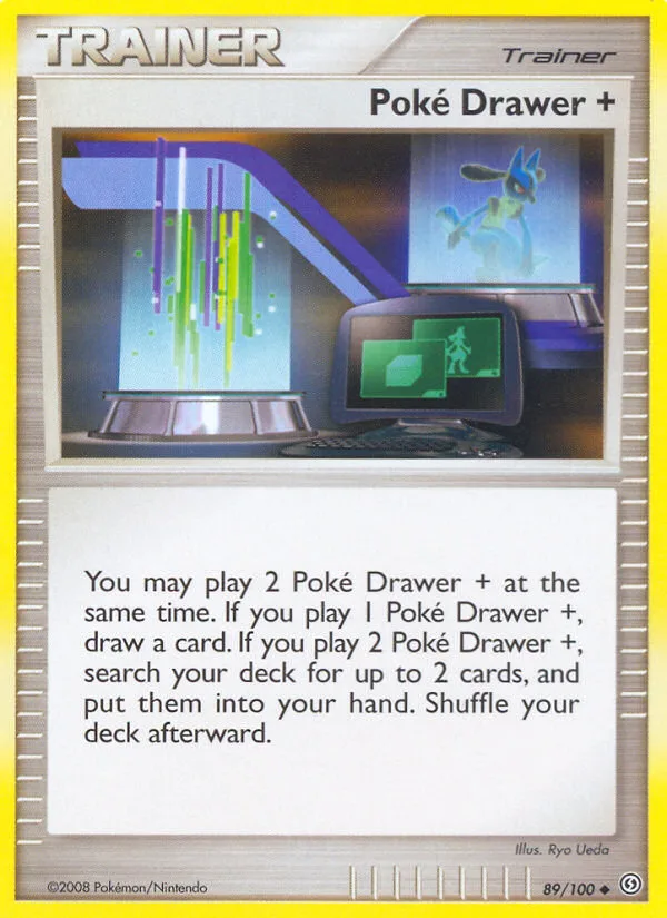 Poké Drawer + #89 Stormfront Pokemon card