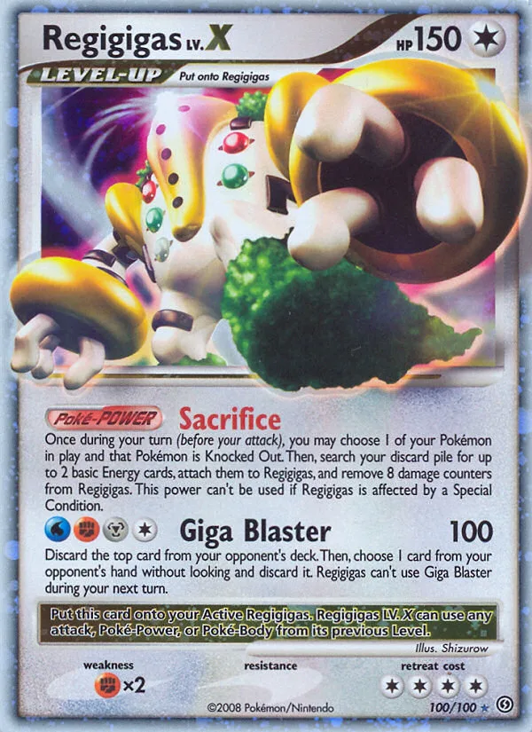 Regigigas LV.X #100 Stormfront Pokemon card