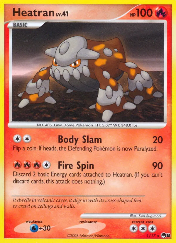 Heatran #1 POP Series 8 Pokemon card