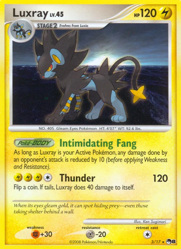 Luxray #3 POP Series 8 Pokemon card