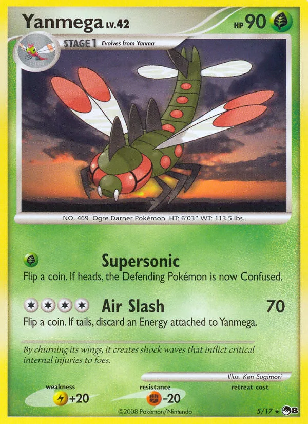 Yanmega #5 POP Series 8 Pokemon card
