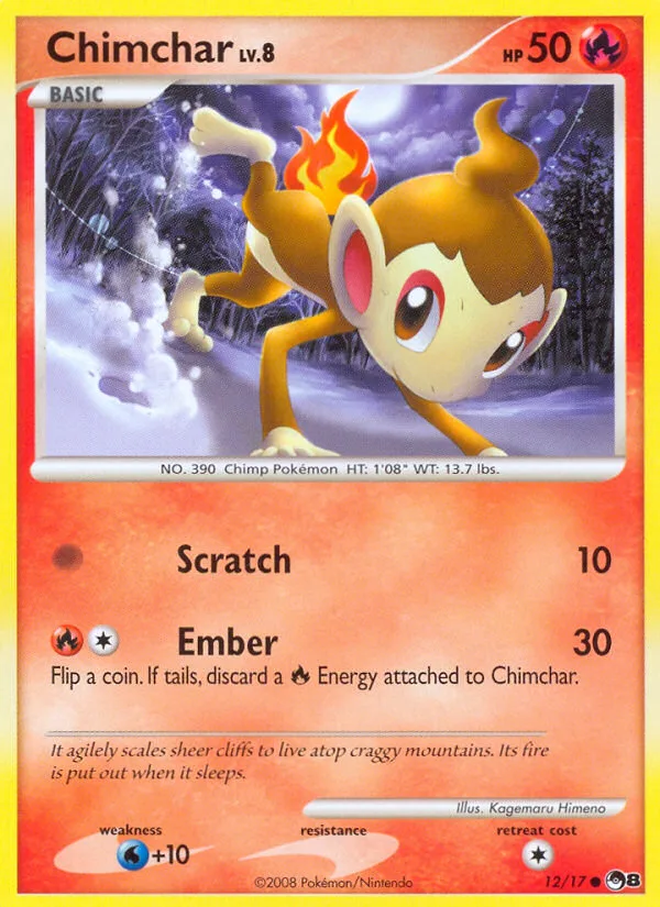 Chimchar #12 POP Series 8 Pokemon card
