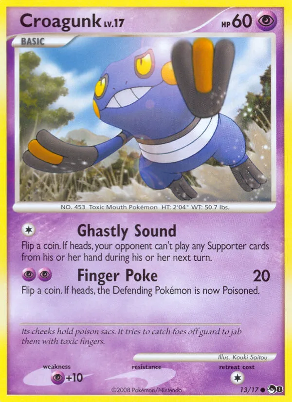 Croagunk #13 POP Series 8 Pokemon card