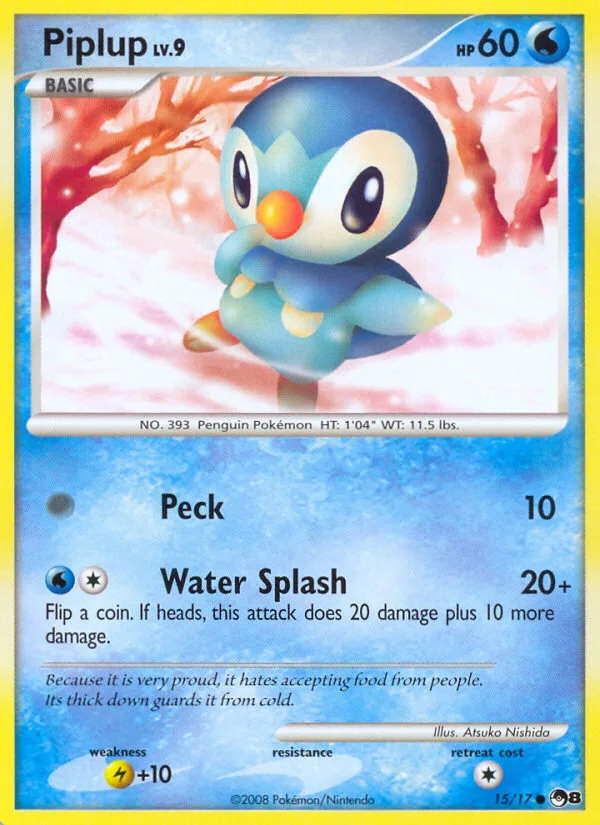 Piplup #15 POP Series 8 Pokemon card