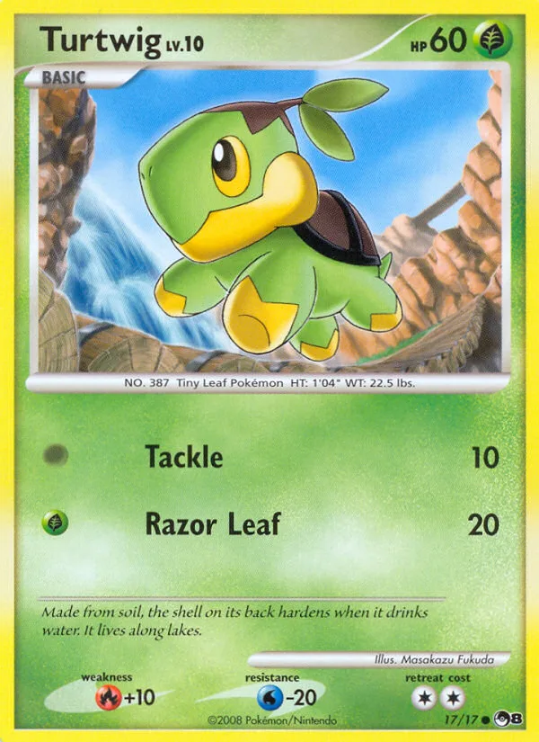 Turtwig #17 POP Series 8 Pokemon card