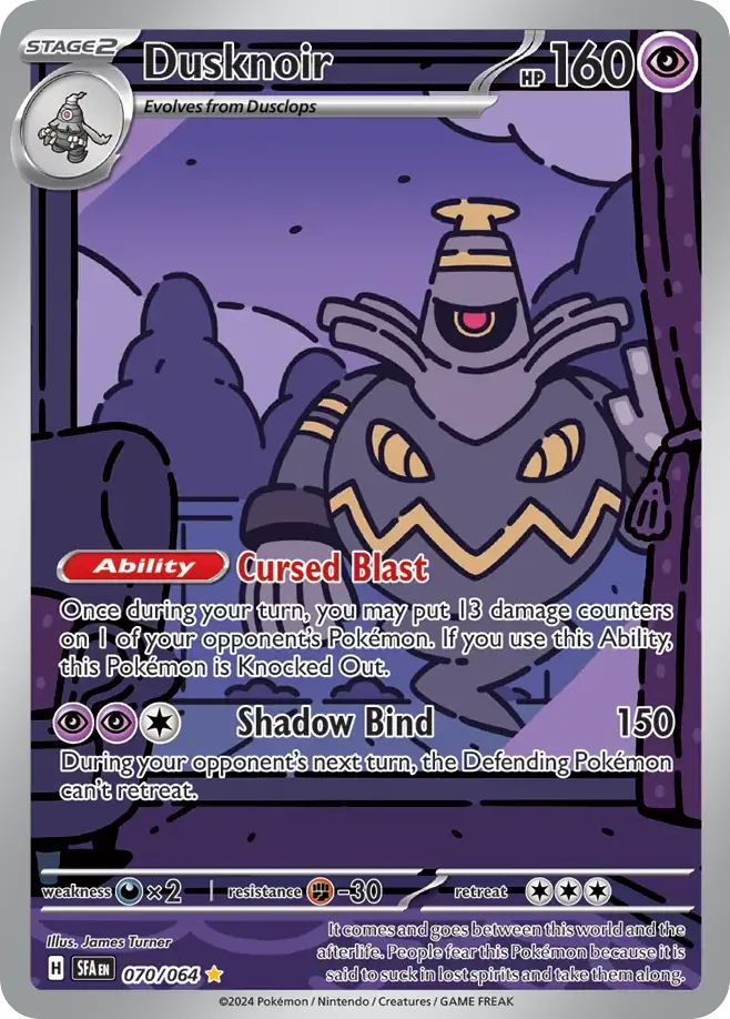 Dusknoir #70 Shrouded Fable Pokemon card